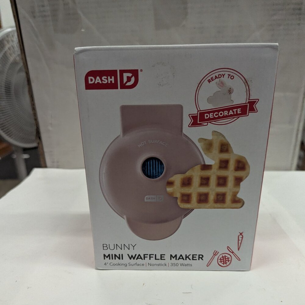 Dash Mini Maker for Bunny Waffles with Easy to Clean, Non-Stick Surfaces (NEW)